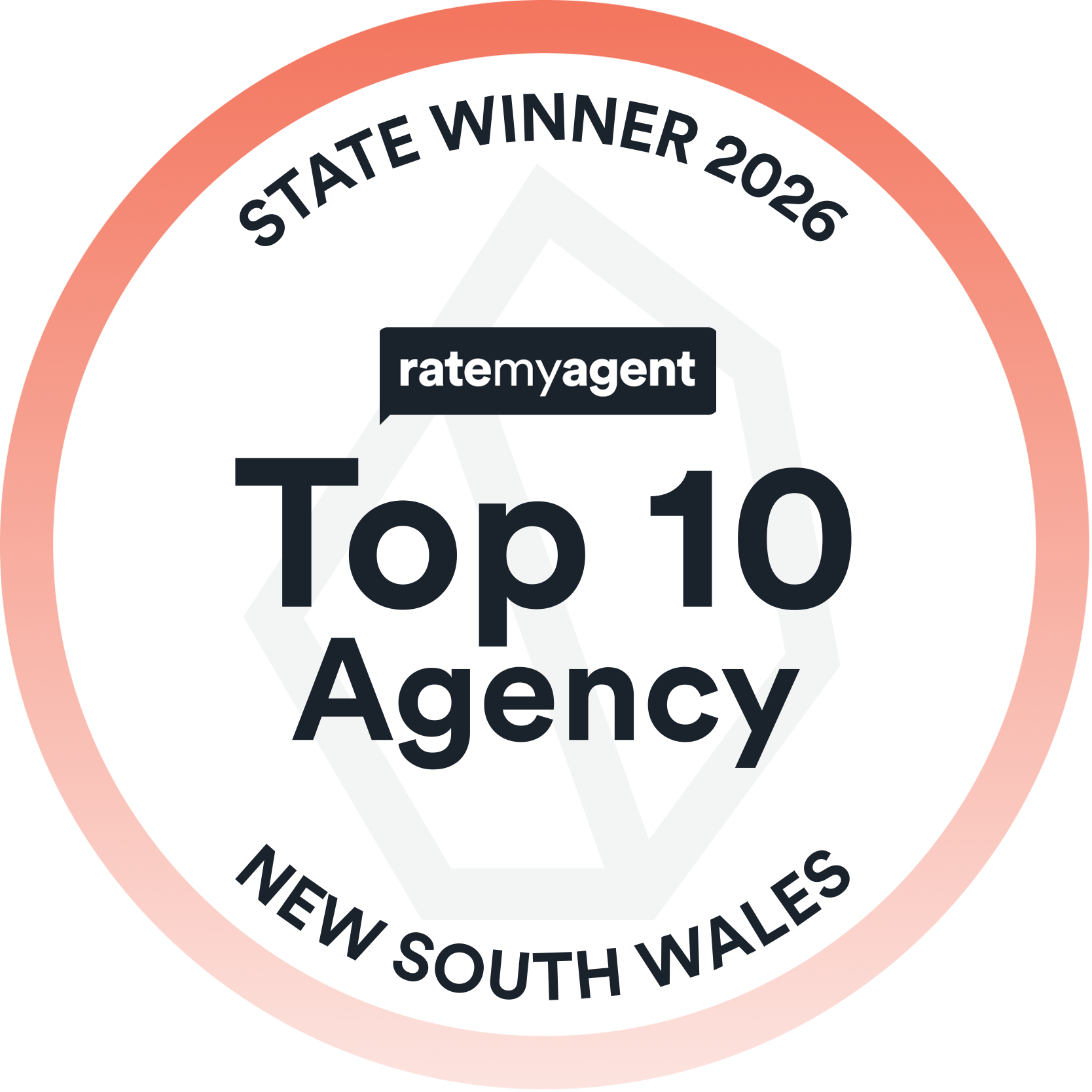 Rate My Agent — State Winner 2026, Top 10 Agency, New South Wales